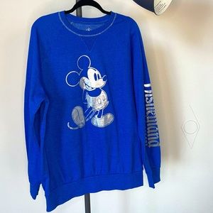 Disney Sweatshirt Blue Metallic Mickey